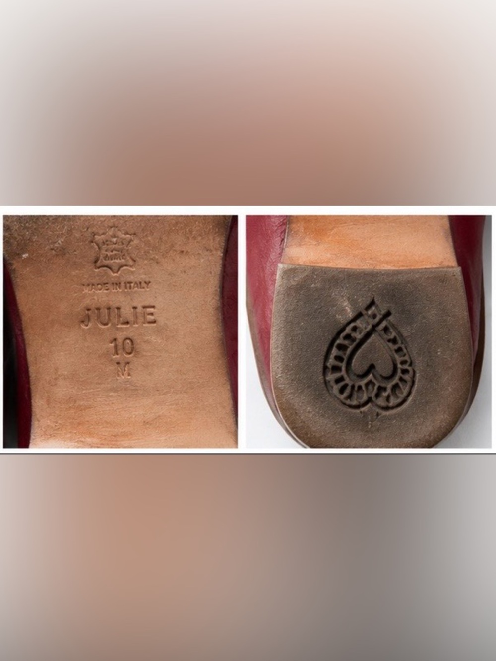 Brighton Julie Red Croc Embossed Leather Mule Loafers Tassel Slides Sz 10 - Picture 8 of 8